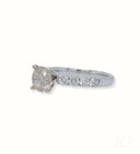 Eternal Love 18k white gold ring with 1.35ct diamond, art gold jewelry