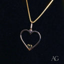 Eternal love pendant with elegant heart design and gold chain
