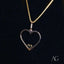Gold chain necklace with heartfelt glint pendant featuring an elegant heart design for Eternal Love Pendant