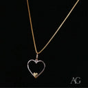 Eternal love pendant with elegant heart design and gold chain