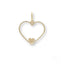 Gold heartfelt glint pendant featuring an elegant heart design with inner solid heart