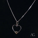 Eternal love pendant: silver necklace with elegant heart design
