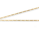 Eternal Prestige 18K gold Figaro chain with two strands