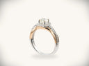 Eternal Promise two-tone diamond ring in platinum and rose gold jewelry