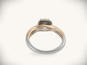 Eternal Promise two-tone gold jewelry ring with diamond halo
