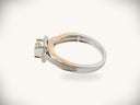 Eternal Promise two-tone gold jewelry ring with diamond halo band