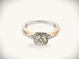 Eternal Promise two-tone gold jewelry ring with square diamond