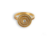 Eternal Radiance Ring with concentric cubic zirconia stones in timeless elegance