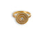 Eternal Radiance Ring featuring gold band with concentric circles of cubic zirconia stones for timeless elegance