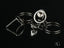 Silver-colored open-hoop earring components for Ethereal Circles 18K White Gold Dangle Earrings