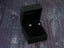 Evil Eye CZ Earrings in black velvet jewelry box, art gold jewelry, certified 18k solid