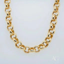 Exquisite 18k gold rolo chain necklace from Art Gold Jewelry