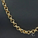 Exquisite 18k gold rolo chain necklace in art gold jewelry