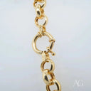 Shiny 18k gold chain with spring-ring clasp in exquisite craftsmanship art