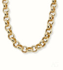 Shiny 18k gold cable chain necklace in exquisite craftsmanship art