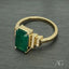 Exquisite 18k gold ring with green onyx, diamonds, perfect for a rare emerald encounter in the Greater Boston area