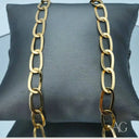 Exquisite Art Gold 18k elongated oval link chain necklace