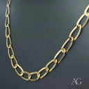 Exquisite Art Gold 18k gold oval link chain necklace