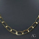 Exquisite Art Gold 18k gold chain with oval links
