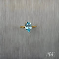 Exquisite Blue Topaz Gold Ring