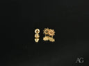 Floral Bloom 18K Gold Petite Stud Earrings with Screw-Back Closures