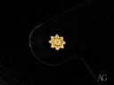 Floral Bloom 18K gold petite stud earring with textured flower center
