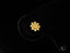 Gold flower-shaped stud earring with textured center from Floral Bloom 18K Gold jewelry