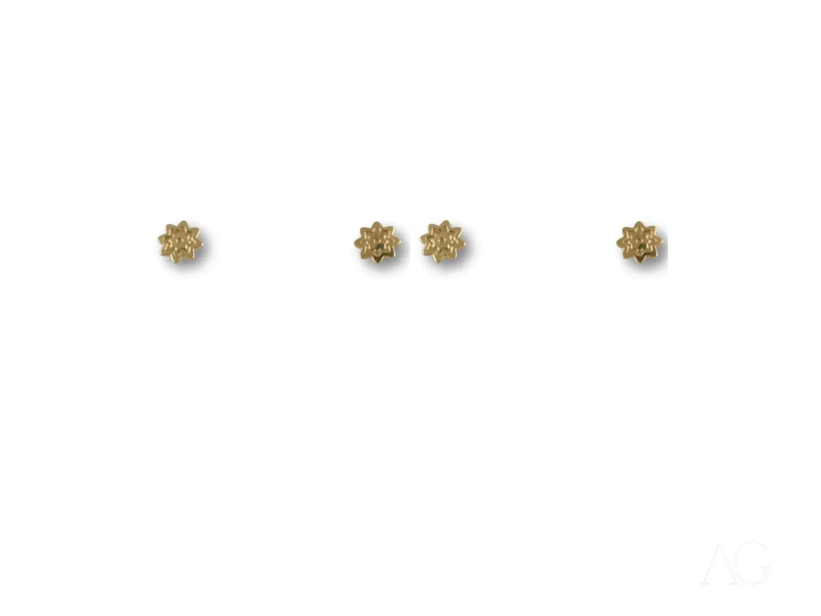 Floral Bloom 18K Gold Petite Flower Stud Earrings