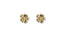 Gold floral elegance earrings with 0.06ct diamond flower stud earrings for elegant jewelry