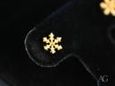 Floral Spark 18K gold CZ flower stud earrings with diamonds