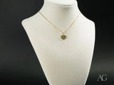 Forever Hearts best friends heart gold pendant necklace on white display
