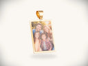 Forever Portrait 14k gold rectangular family photo pendant