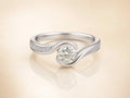 Twist of Light Bypass Diamond Engagement Ring