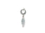 Silver-toned navel ring with translucent blue dangle, part of Frost Glow art gold jewelry