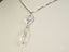 Frost Glow Crystal Pendant in 18k White Gold Art Gold Jewelry with interlocking rings