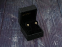 Geometric diamond earrings in certified 18k solid gold box