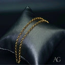 18k gold anklet with rolo chain: embrace timeless sophistication