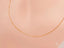 Delicate 18k solid gold box chain necklace from Art Gold Jewelry
