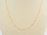 Delicate 18k solid gold box chain necklace in art gold jewelry style