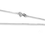 18k solid gold box chain necklace with sterling silver clasp