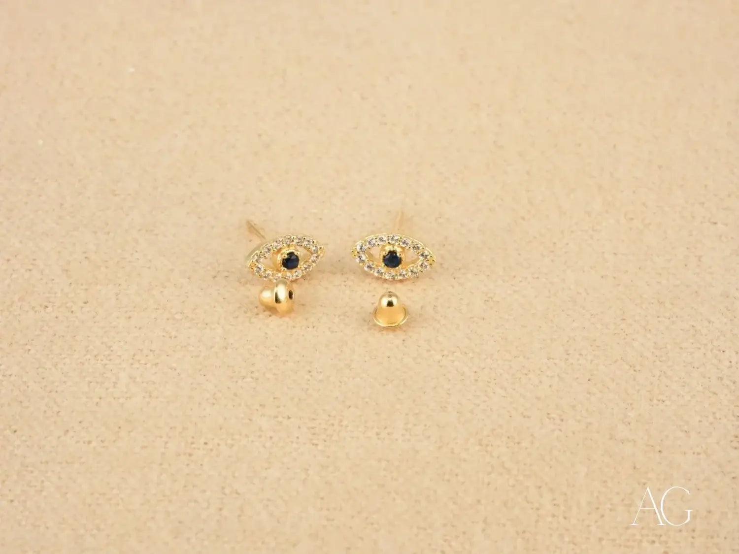 Evil Eye CZ Earrings