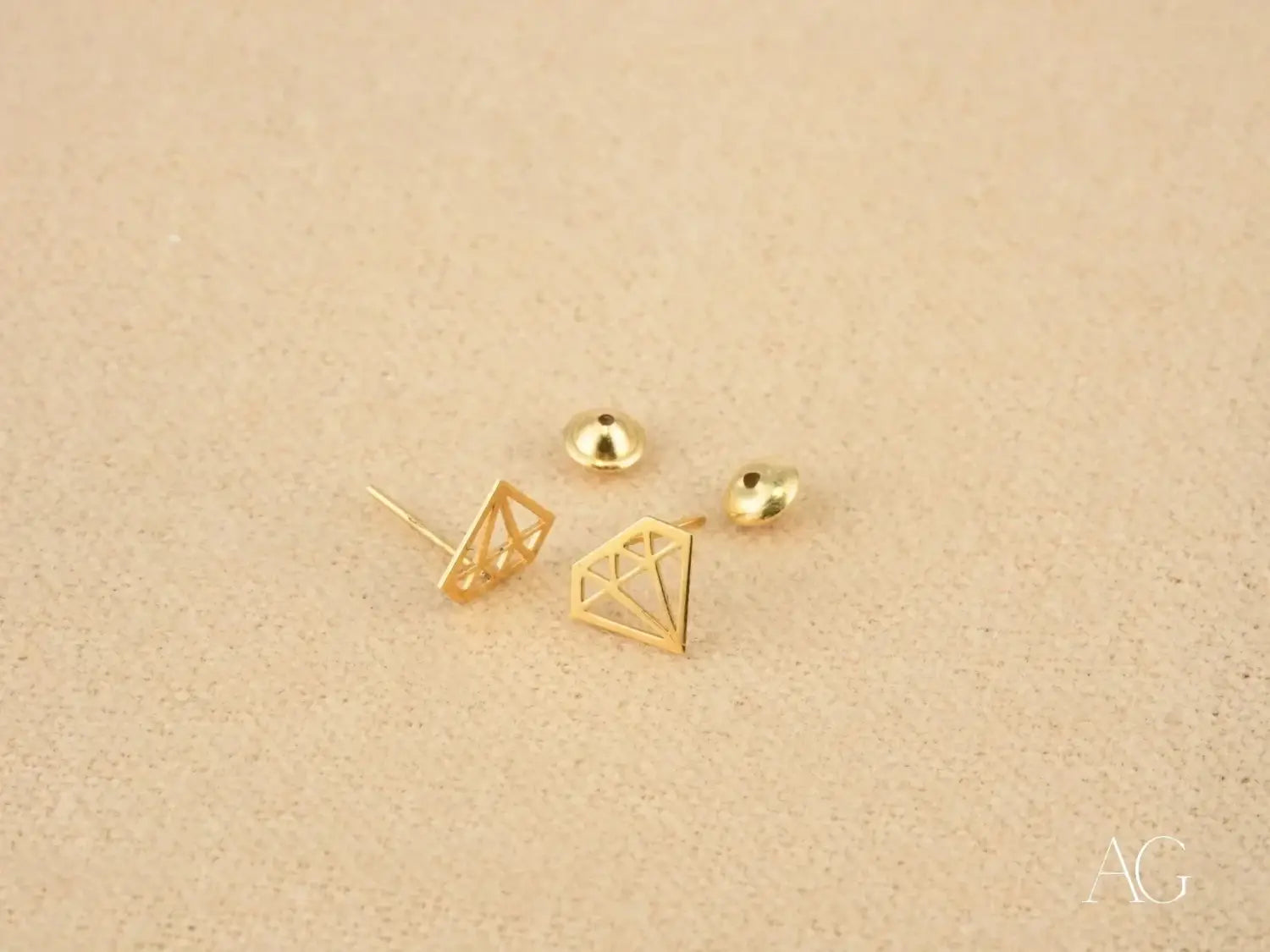 Geometric Diamond Earrings