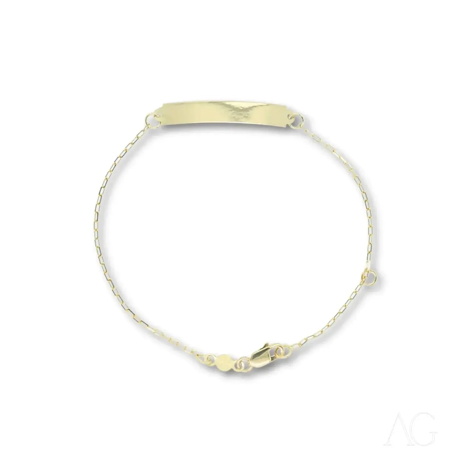 Delicate elegance: 18k solid gold kids id bracelet