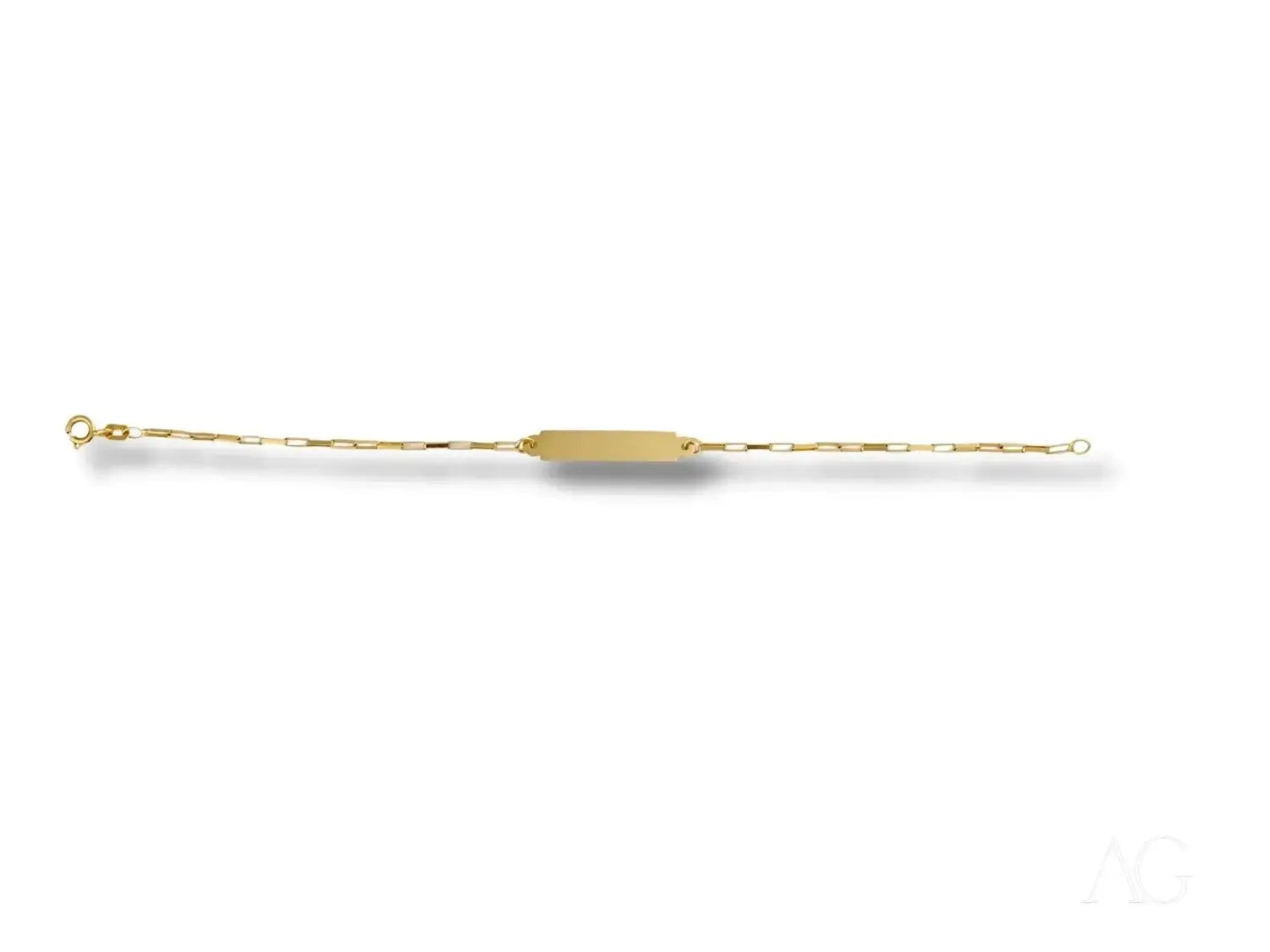 Luxury 18k gold nameplate bracelet from Cartier with chain link design