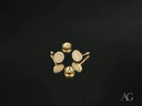 Elegant gold CZ earrings with certified 18k solid art gold jewelry