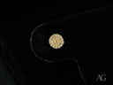 Round pavé-set diamond stud in certified 18k solid gold CZ earrings