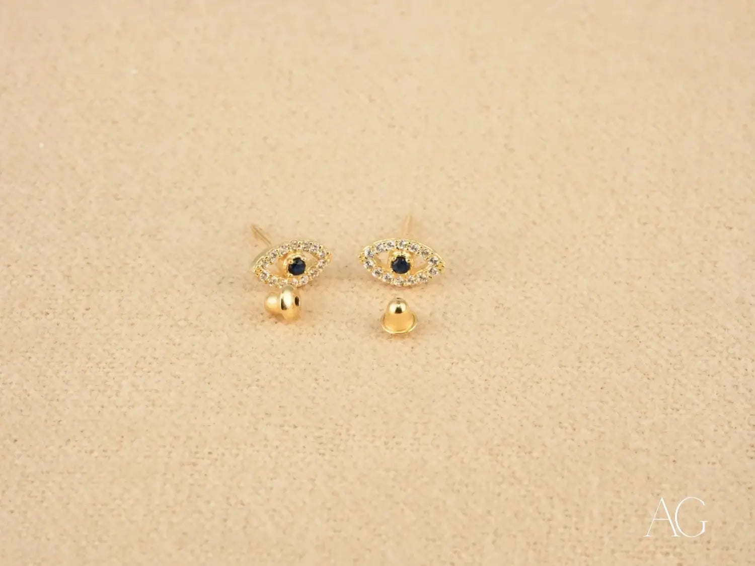 Evil Eye CZ Earrings