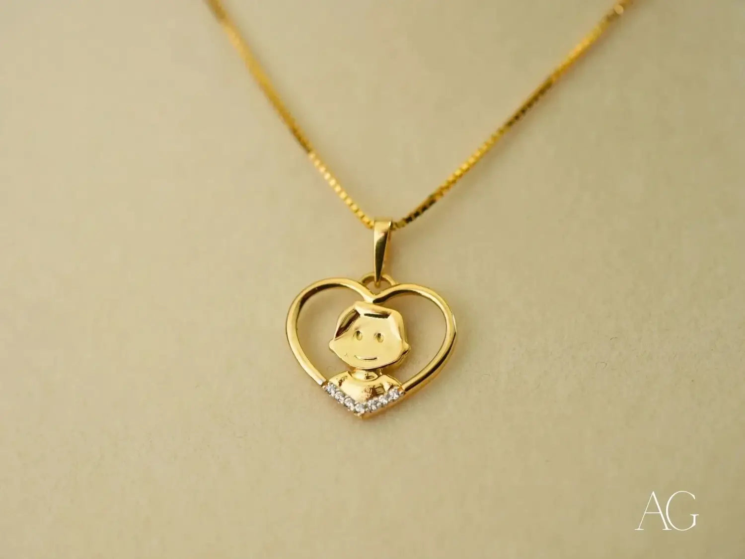 Golden Love: 18k Gold Heart Pendant