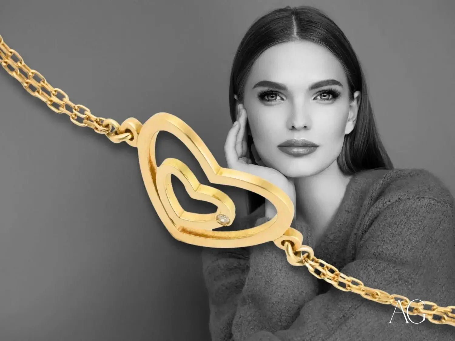 Heart Bracelet with Diamond – 4H's Collection