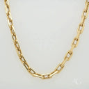 18k diamond-cut open gold cable chain necklace